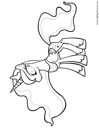 My Little Pony Coloring Pages Princess Celestia 16