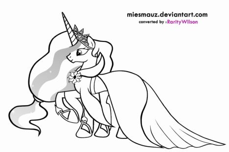 Pony Coloring Pages Princess Celestia Part 3 23 Luna