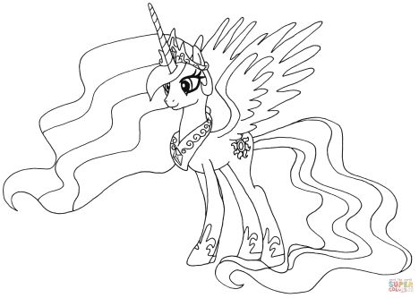 My Little Pony Coloring Pages Princess Celestia 28