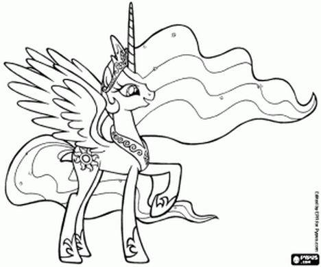 My Little Pony Coloring Pages Princess Celestia 33