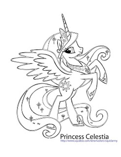 My Little Pony Coloring Pages Princess Celestia 4