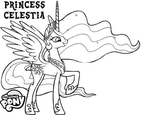 My Little Pony Coloring Pages Princess Celestia 47
