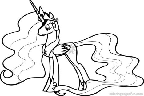 My Little Pony Coloring Pages Princess Celestia 6