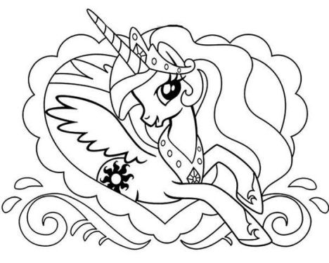My Little Pony Coloring Pages Princess Celestia 61