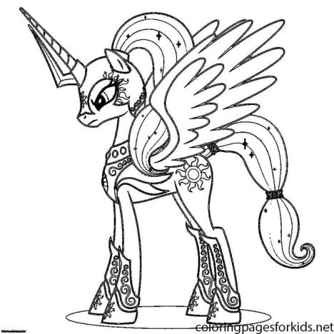 My Little Pony Coloring Pages Princess Celestia 69