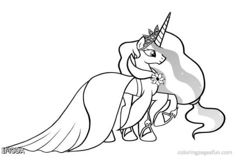 My Little Pony Coloring Pages Princess Celestia 7