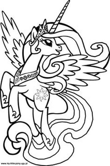 My Little Pony Coloring Pages Princess Celestia 72