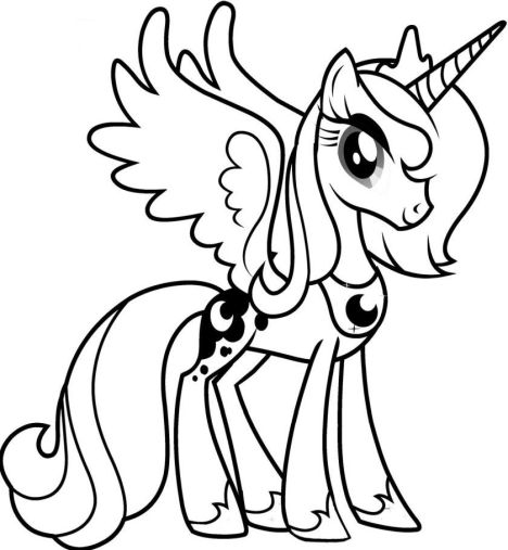 My Little Pony Coloring Pages Princess Celestia 74