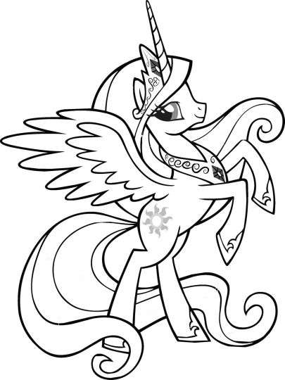 My Little Pony Coloring Pages Princess Celestia 9