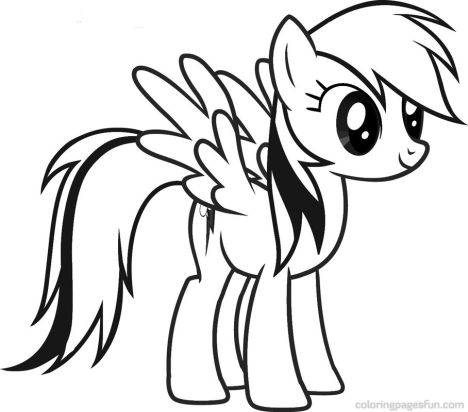 My Little Pony Coloring Pages Rainbow Dash 13