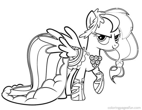 My Little Pony Coloring Pages Rainbow Dash 14