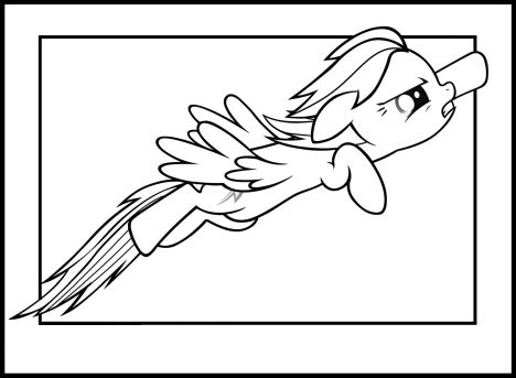 My Little Pony Coloring Pages Rainbow Dash 2