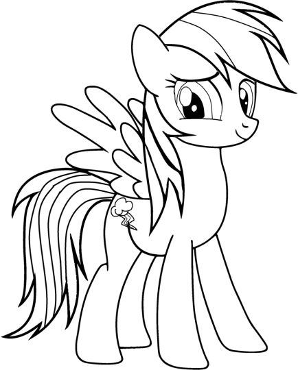 My Little Pony Coloring Pages Rainbow Dash 26
