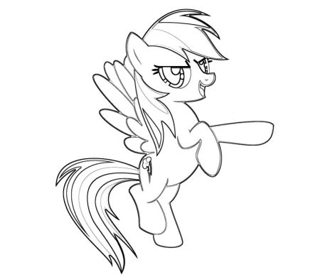 My Little Pony Coloring Pages Rainbow Dash 3