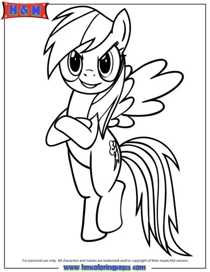 My Little Pony Coloring Pages Rainbow Dash 42