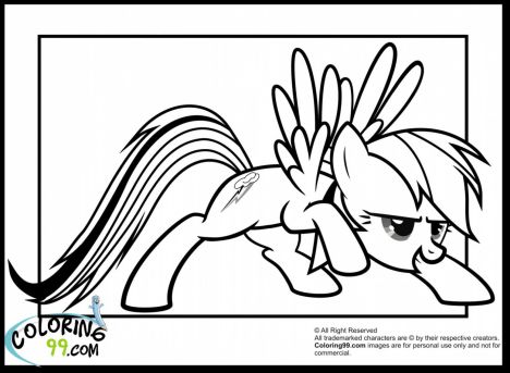 My Little Pony Coloring Pages Rainbow Dash 45