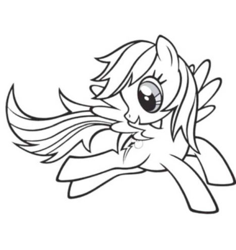 My Little Pony Coloring Pages Rainbow Dash 66