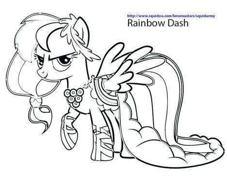 My Little Pony Coloring Pages Rainbow Dash 67