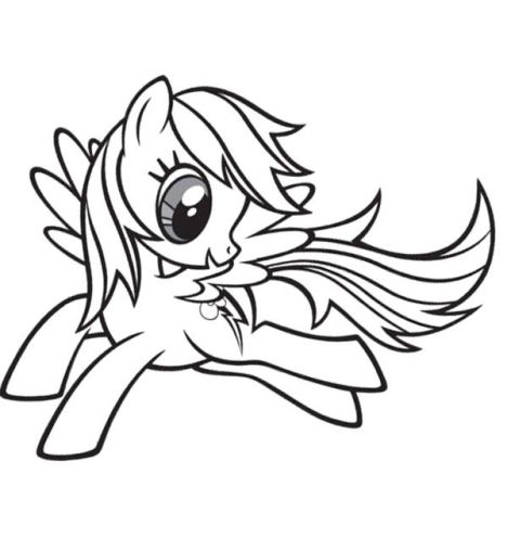 My Little Pony Coloring Pages Rainbow Dash 68