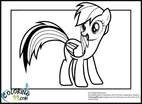 My Little Pony Coloring Pages Rainbow Dash 8