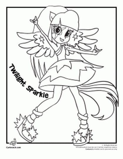 My Little Pony Equestria Girls Coloring Pages Twilight Sparkle 15