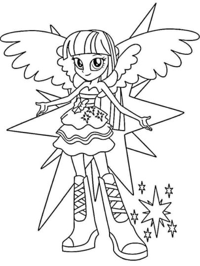 My Little Pony Equestria Girls Coloring Pages Twilight Sparkle 26