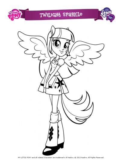 My Little Pony Equestria Girls Coloring Pages Twilight Sparkle 39