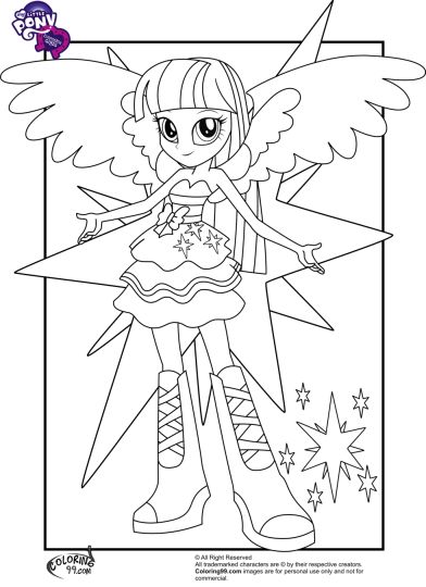 My Little Pony Equestria Girls Coloring Pages Twilight Sparkle 41