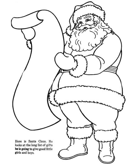 Santa Colouring Pages 29