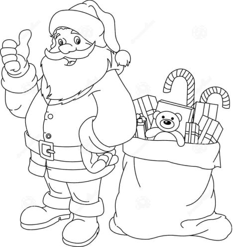 Santa Colouring Pages 31