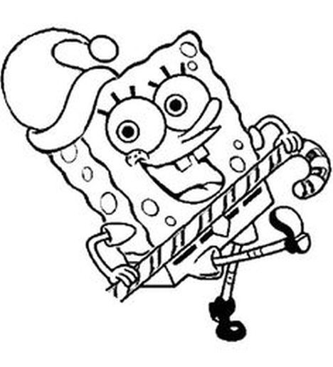Spongebob Christmas Coloring Pages 1