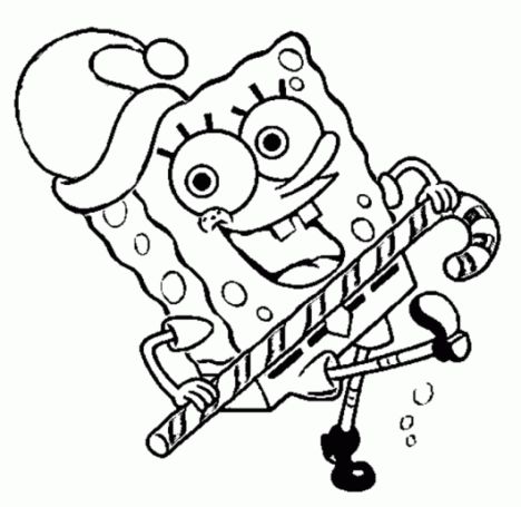 Spongebob Christmas Coloring Pages 13