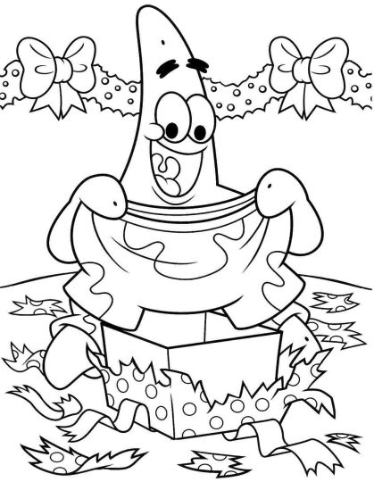 Spongebob Christmas Coloring Pages 15
