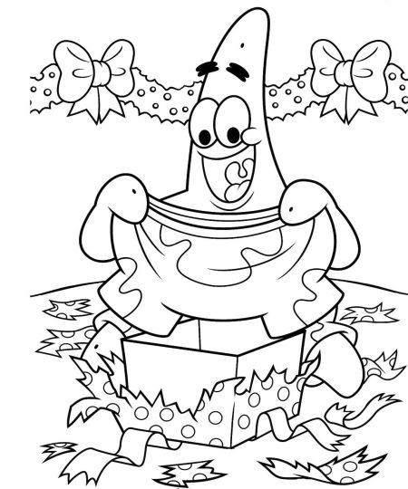 Spongebob Christmas Coloring Pages 17