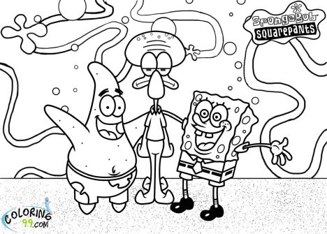 Spongebob Christmas Coloring Pages Part 4