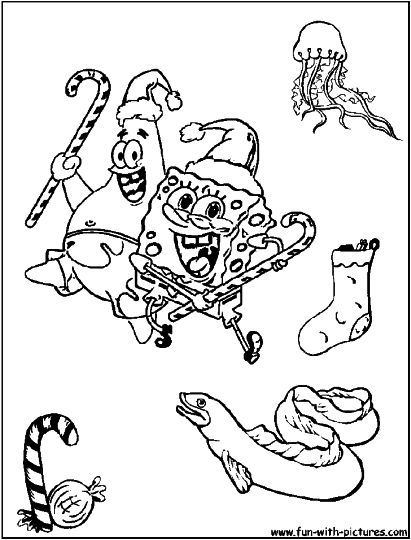 Spongebob Christmas Coloring Pages 34