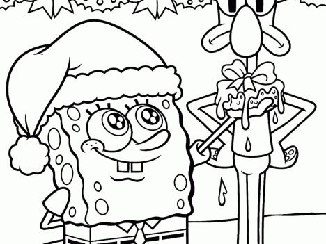 Spongebob Christmas Coloring Pages 38