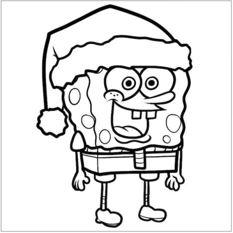 spongebob christmas coloring pages  part 1