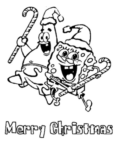 Spongebob Christmas Coloring Pages 40