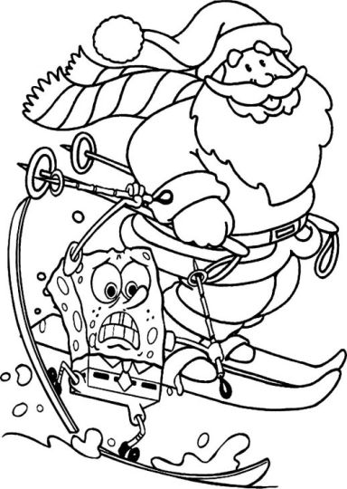 Spongebob Christmas Coloring Pages 42