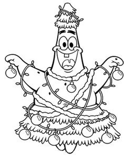 Spongebob Christmas Coloring Pages 44