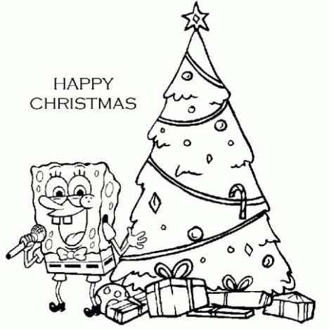 Spongebob Christmas Coloring Pages 48