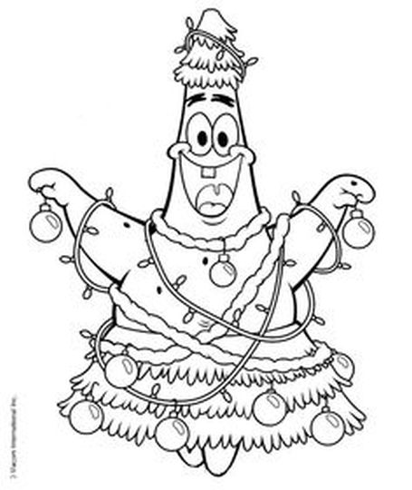 Spongebob Christmas Coloring Pages 5