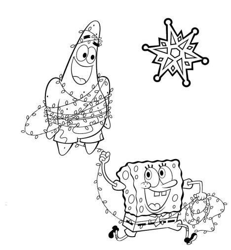 Spongebob Christmas Coloring Pages 58