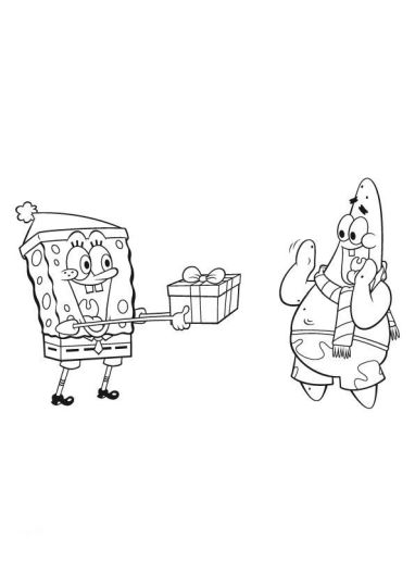 Spongebob Christmas Coloring Pages 60
