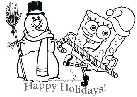 Spongebob Christmas Coloring Pages 61