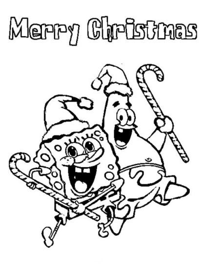 Spongebob Christmas Coloring Pages 63