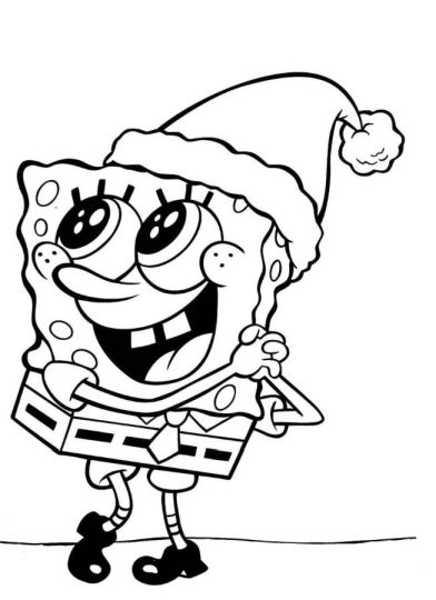 Spongebob Christmas Coloring Pages 8