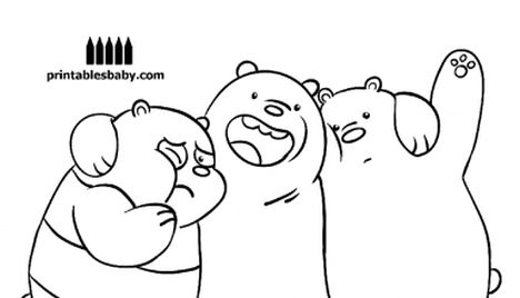 We Bare Bears Coloring Pages 15