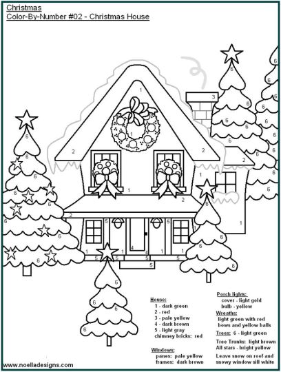 Christmas House Coloring Pages 2